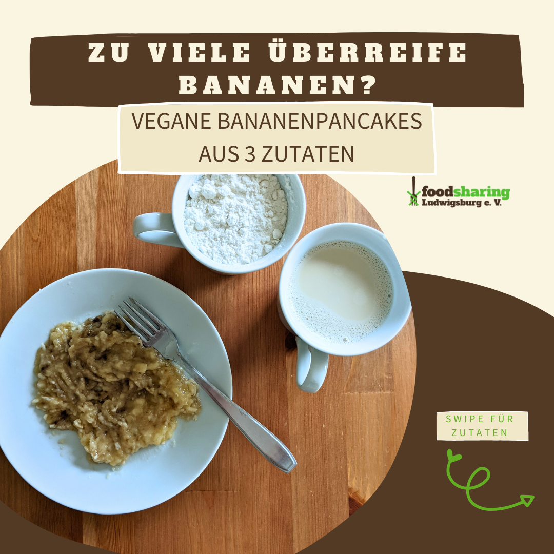 Bananenpancakes aus geretteten Bananen