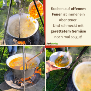 Der Feuertopf mit gerettetem Gemüse